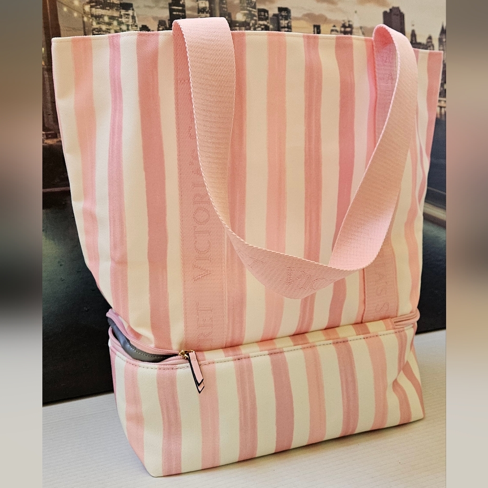 Victoria's Secret Pink Striped Tote Bag NWT - Picture 12 of 14